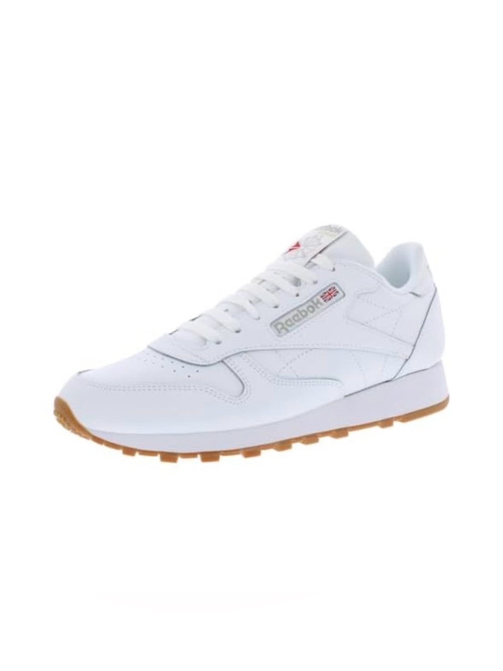 Reebok Mens Classic Leather Shoe Low Pure White Gum Size 11.5